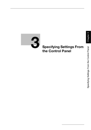 Page 1263
Specifying Settings From the Control Panel
Chapter 3
Specifying Settings From 
the Control Panel
Downloaded From ManualsPrinter.com Manuals 