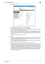 Page 45bizhub 652/5522-30
2.8 User Setting Function2
4Make the necessary settings.
%A number that already exists cannot be redundantly registered.
%A User Name that already exists cannot be redundantly registered.
%[Account Name] is not displayed if Account Track has not been set or synchronization with Account 
Track has not been set for the authentication method.
%To suspend temporarily a registered user from using the machine, select [Stop Job] from the pull-
down menu of [Temporarily stop use]. If the...