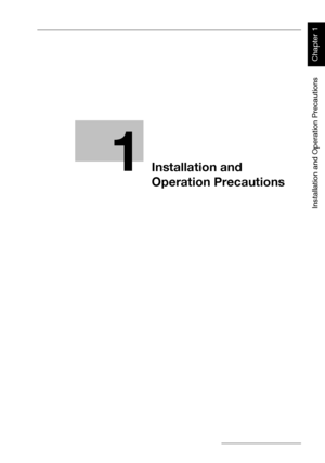 Page 321
Installation and Operation Precautions
Chapter 1
Installation and 
Operation Precautions
Downloaded From ManualsPrinter.com Manuals 