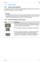 Page 14751/6011-8
Before use1
1.4 Touch panel
1.4.1 Touch panel operation
To activate a function or to select a setting, lightly touch the button in the touch 
panel for the desired function or setting.
2
Reminder 
Do not apply extreme pressure to the touch panel, otherwise it may be scratched 
or damaged. Never push down on the touch panel with force, and never use a 
hard or pointed object to make a selection in the touch panel.
1.4.2 Icons that appear in the screen
IconDescription
This button appears when...