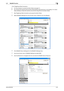 Page 96bizhub 652/5522-81
2.17 WebDAV Function2

0For the procedure to access the Admin Mode, see page 2-2.
0Do not leave the machine with the Admin Mode setting screen left shown on the display. If it is abso-
lutely necessary to leave the machine, be sure first to log off from the Admin Mode.
1Start PageScope Web Connection and access the Admin Mode.
2Select [WebDAV Settings] from the pull-down menu of Network and click [Display].
3Click [WebDAV Server Settings] from the [WebDAV Settings] menu.
4Click the...