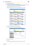 Page 100bizhub 652/5522-85
2.18 PC-Fax RX Setting Function2

0For the procedure to access the Admin Mode, see page 2-2.
0Do not leave the machine with the Admin Mode setting screen left shown on the display. If it is abso-
lutely necessary to leave the machine, be sure first to log off from the Admin Mode.
1Start PageScope Web Connection and access the Admin Mode.
2Select [Function Setting] from the pull-down menu of Fax Settings and click [Display].
3Click [PC-Fax RX Setting] from the [Function Setting] menu....