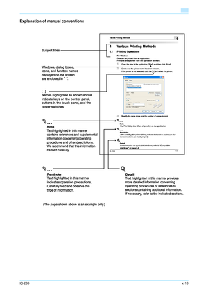 Page 11IC-208x-10
Explanation of manual conventions
Downloaded From ManualsPrinter.com Manuals 