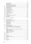 Page 8IC-208x-7
Date/Time Text Size .............................................................................................................................12-30
Page Number Print Position .................................................................................................................12-30
Page Number Text Size ........................................................................................................................12-31
Page number print setting on the insert sheet...