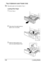 Page 140Loading Media 126
Tray 3 (Optional Lower Feeder Unit)
Only plain paper can be loaded in Tray 3.
Loading Plain Paper
1Pull out Tray 3.
2Press down the media pressure 
plate to lock it into place.
3Slide the media guides to pro-
vide more space between them.
Downloaded From ManualsPrinter.com Manuals 