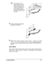 Page 125Loading Media 111
Do not load so much 
paper that the top of the 
stack is higher than the 
maximum limit guide. Up 
to 100 sheets (80 g/m
2 
[22 lb]) of plain paper can 
be loaded into the tray at 
one time.
5Slide the media guides against 
the edges of the paper.
6Select PAPER MENU/PAPER SOURCE/TRAY 1/PAPER SIZE and 
PAPER TYPE in the configuration menu, and then select the setting for 
the size and type of paper that are loaded. See also “PAPER MENU” on 
page 37.
Other Media
When loading media other...