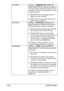 Page 35UTILITY Menu 2-24
[RX PRINT] Settings[MEMORY RX] / [PRINT RX]
Select whether the fax is printed only after all 
document pages have been received or print-
ing begins as soon as the first page of the doc-
ument is received.
-[MEMORY RX]: Printing begins after all 
pages have been received.
-[PRINT RX]: Printing begins after the first 
page has been received.
[RX MODE] Settings[AUTO RX] / [MANUAL RX]
Select whether the reception mode is set to 
automatic reception or manual reception.
-[AUTO RX]:...