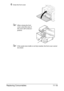 Page 272Replacing Consumables11-19
6Close the front cover.
When closing the front 
cover, press the area of 
the cover with small pro-
jections.
If the waste toner bottle is not fully inserted, the front cover cannot 
be closed.
Downloaded From ManualsPrinter.com Manuals 