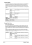 Page 129Media Types 6-10
Glossy Media
You can print continuously with glossy media. However, this could affect the 
media feed, depending on the media quality and printing environment. If 
problems occur, stop the continuous printing and print one sheet at a time.
Check your application documentation for more information on printing glossy 
media.
Single Side Only
Print on the single side only.
You can print continuously with single side only paper. However, this could 
affect the media feed, depending on the...