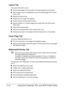 Page 35Using the Postscript, PCL and XPS Printer Driver 2-14
Layout Tab
The Layout Tab allows you to
„Print several pages of a document on the same page (N-up printing)
„Print a single copy for enlargement and print several pages (PCL printer 
driver only)
„Specify booklet printing
„Rotate the print image 180 degrees
„Specify duplex (double-sided) printing
„Specify whether or not blank pages are printed (PCL and XPS printer 
driver only)
„Adjust the binding margin
„Adjust the printing position (PCL printer...