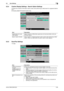 Page 195bizhub C360/C280/C2209-26
9.3 User Settings9
9.3.4 Custom Display Settings - Search Option Settings
Configure the contents of the search option screen when performing an detail search for registered destina-
tions. 
(E-mail/Box/SMB/FTP/WebDAV/G3/IP/I-FAX)
9.3.5 Scan/Fax Settings
1/2 pageItem Description
[Uppercase and Lower-
case Letters]Select whether to differentiate uppercase and lowercase letters when per-
forming a search.
[Search Option Screen] Select whether to display the search option screen...