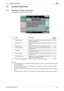 Page 70bizhub C360/C280/C2205-19
5.4 Fax/Scan initial screen5
5.4 Fax/Scan initial screen
5.4.1 Description of screen components
Press Fax/Scan to display the following screen.
Reference
-If manual destination input is restricted in [Security Settings] in Administrator Settings, the [Direct Input] 
tab is not displayed.
-If Confirm Address (TX) is set to ON, [Off-Hook] is not displayed. For details on the Confirm Address 
function, refer to page 10-21.
-For details on the LDAP server setting, refer to the...