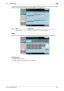 Page 73bizhub C360/C280/C2205-22
5.5 Address Book5
The [Address Type] is displayed when you press [Search] if [Default Address Book] is set to [Index] in [User 
Settings] - [Custom Display Settings] - [Scan/Fax Settings] in the Utility menu.
Index
Displays the destinations based on the index that was specified when the destination was registered.
dReference
For details, refer to page 9-24.
For details on address book registration, refer to page 9-7.
No. Item Description
1 [Address Type] Displays destinations...