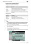 Page 221Sending a user box document5
C4515-19 Directly specifying a WebDAV destination
Settings can be specified for the following.
Detailed Settings
2
Note 
If “Manual Destination Input” (displayed by touching [Security Settings] 
on the Administrator Settings screen, then [Security Details]) is set to 
“Restrict”, [Direct Input] does not appear.
1From the Use Document screen, select the document to be sent, and 
then touch [Send].
2Touch [WebDAV] on the Direct Input tab.
A screen appears, allowing you to type...