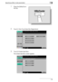 Page 300Specifying Utility mode parameters7
C4517-8
1Press the [Utility/Coun-
ter] key.
2Touch [1 One-Touch/User Box Registration].
3Touch [2 Create User Box].
The Create User Box screen appears.
Downloaded From ManualsPrinter.com Manuals 