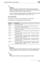 Page 331Specifying Utility mode parameters7
C4517-39
2
Reminder 
When the machine is turned off, then on again with the main power 
switch, wait at least 10 seconds to turn on the machine after turning it off; 
otherwise, the machine may not function correctly.
In order to enable the setting specified in the Overwrite Temporary Data 
screen, “Overwrite Temporary Data” must be set to “Yes”.
Overwrite All Data
The machine can be set to overwrite all data on the hard disk.
The methods for overwriting data are...