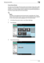 Page 90Saving documents2
C4512-55 Frame Erase (Erase)
An area around the edge of the document can be erased. Areas with a width 
between 1/16 and 2 inches on the North American (inch) model (between 0.1 
and 50.0 mm on the European (metric) model) can be specified separately for 
the left and right sides and the top and bottom.
!
Detail 
If a width to be erased around the document is specified with “Frame 
Erase” with the “Book Copy” function, the same settings are also applied 
on the Frame Erase screen...