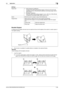 Page 102bizhub C652/C652DS/C552/C552DS/C4525-36
5.4 Application5
Booklet Original
A catalog with its staples removed can be copied and bound with staples at the center to create copies of 
the original catalog.
0This function is available if a saddle stitcher is installed in the optional finisher.
NOTICE
Load a catalog with the staples removed.
1Load the original.
%To use the original glass, position the pages in order, starting with the side that includes the first 
page, then the side that includes the second...