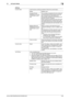 Page 129bizhub C652/C652DS/C552/C552DS/C4525-63
5.5 Left panel display5
Current Jobs Lists the jobs currently processed. Check the current status.
Delete Deletes a job.
Increase Priority
(Displayed for the list 
of print jobs in proc-
ess)The currently processed print job is interrupt-
ed and printing of the job given priority be-
gins. Printing of the interrupted job is 
automatically restarted once printing for the 
job given priority is finished.
If the currently processed print job cannot be 
interrupted...