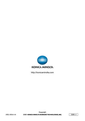 Page 359Copyright
20062008. 4A00J-9644-44
http://konicaminolta.com
Downloaded From ManualsPrinter.com Manuals 