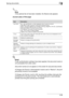 Page 105Saving documents2
C5502-69
2
Note 
If the optional fax kit has been installed, the Receive tab appears.
Current Jobs in Print page
!
Detail 
If user authentication settings have been applied, the document name is 
not accessible from other users.
Document names do not appear on the screen for secured documents.
If Change Job Priority in Administrator mode is set to “Restrict”, the print 
job priority control is not available.
If Change Job Priority is set to ON, touching this softkey interrupts the...