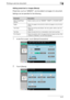 Page 178Printing a user box document4
C5504-41 Adding preset text or images (Stamp)
Preset text, such as “URGENT”, can be added to all pages of a document.
Settings can be specified for the following.
1In the Print screen, touch [Stamp/Composition].
2Touch [Stamp].
ParameterDescription
Stamp Type/Preset 
StampsSelect a stamp, such as “URGENT”, “DRAFT” or “DO NOT COPY”.
Pages Select the pages to be printed on (either all pages or only the front 
cover).
Text Color Select the printing color (black, red, blue,...