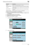 Page 183Printing a user box document4
C5504-46 To perform the following operations, touch [Position].
-Changing the angle of text within the area (+45 degrees, 0 degrees (none) 
or -45 degrees)
-Inserting spaces between copy protection
-Changing the printing order of copy protection
-Deleting copy protection or spaces
1In the Print screen, touch [Stamp/Composition].
2Touch [Copy Protect].
Density Select the printing density (light, std. or dark).
Copy Protect Pattern Select the pattern type and contrast when the...