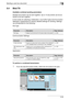 Page 258Sending a user box document5
C5505-52
5.4 Bind TX
Available combined sending parameters
Multiple documents can be sent together. Up to 10 documents can be se-
lected to be sent together.
In the screen for selecting a destination, touch [File Type], [Communication 
Settings] or [Application] to specify detailed settings for sending. Settings 
can be specified for the following.
File Type
Communication Settings
Application
To perform a combined transmission
1From the Use Document screen, select the...