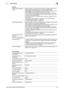 Page 139bizhub C652/C652DS/C552/C552DS/C4526-9
6.3 Copier Settings6
Half-Fold/Tri-Fold Specifi-
cationSpecify whether to apply Half-Fold/Tri-Fold for all pages together or for 
specific pages when handling a job containing multiple pages.
When Booklet is selected simultaneously with Half-Fold, all pages are half-
folded together even if [One Sheet at a Time] is selected.
If the number of original pages exceeds the folding capacity of this ma-
chine, the Fold function setting is cancelled automatically, and the...