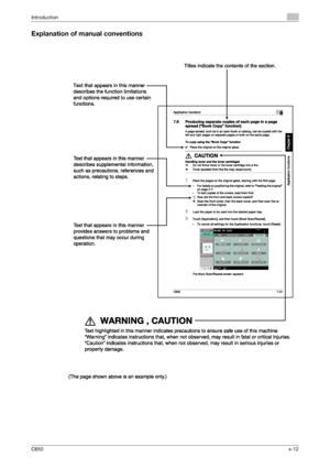 Page 13C650x-12
Introduction
Explanation of manual conventions
Downloaded From ManualsPrinter.com Manuals 