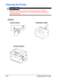 Page 71Cleaning the Printer 6-4
Cleaning the Printer
CAUTION
Be sure to turn off the printer and unplug the power cord before 
cleaning. However, be sure to turn on the printer when cleaning the 
print head window.
Exterior
YMCK
Ready
Rotate
TonerError
Clear
Control Panel Ventilation Grille
Printer Exterior
Downloaded From ManualsPrinter.com Manuals 