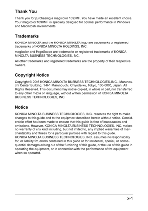 Konica Minolta magicolor 1690MF d User Manual