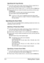 Page 123Making Basic Copies 5-4
Specifying the Copy Density
1In the main screen (Copy mode), press the + or , key to select the cur-
rent copy quality setting, and then press the Select key.
2Press the + or , key to select DENSITY, and then press the Select key.
3Press the * or ) key to select the desired copy density, and then press 
the Select key.
As the indicator is moved to right, the density becomes darker.
The main screen (Copy mode) appears again.
If TEXT or FINE/TEXT is selected as the copy mode,...