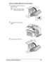 Page 229Clearing Media Misfeeds 217
Clearing a Media Misfeed from the Duplex
1Pull the lever, and then open the 
right side cover.
Before opening the right 
side cover, fold up Tray 1.
2Carefully pull out the misfed 
media.
3Close the right side cover.
Downloaded From ManualsPrinter.com Manuals 