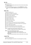 Page 34Using the Postscript, PCL and XPS Printer Driver2-13 My Tab
My Tab allows you to
„Display the most frequently used functions (from each tab) whose settings 
are often changed
„Add or remove displayed functions by clicking Edit My Tab. In addition, 
functions can be added to My Tab by right-clicking them on their original 
tabs.
Basic Tab
The Basic Tab allows you to
„Specify the orientation of the media
„Specify the size of the original document
„Select the output media size
„Zoom (expand/reduce)...