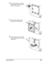 Page 269Hard Disk Kit 255
3Using a screwdriver, loosen the 
seven screws. (Do not remove 
them from the printer.)
4Slide the panel slightly to the 
right and lift it off the printer.
5Plug the cable on the hard disk 
kit into the connector on the con-
troller board.
Downloaded From ManualsPrinter.com Manuals 