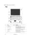 Page 148
Chapter 2: Getting Familiar with Your Notebook
www.gateway.com
To p
# Item Icon Description
1 LCD panel Displays notebook output.
2 Status indicators LEDs (light-emitting diodes) that turn on and 
off to show the status of your notebook and its 
functions and components.
3 AV  control  panel Control buttons for playing audio/video media.
4 Touchpad Touch-sensitive pointing device which 
functions like a mouse.
5 Palm  rest Comfortable support area for your hands when 
you use your notebook. 