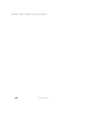 Page 288278
Appendix A: Safety, Regulatory, and Legal Information
www.gateway.com 