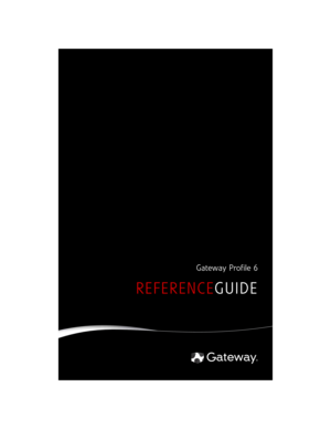Page 1®
REFERENCEGUIDE
Gateway Profile 6
8512032.book  Page a  Tuesday, January 9, 2007  1:47 PM 