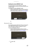 Page 55www.gateway.com
47
Disabling the wireless IEEE 802.11 radio
You should disable the wireless IEEE 802.11 radio while 
traveling by airplane to prevent it from being accidently turned 
on while in flight.
To disable the wireless IEEE 802.11 radio:  
Slide the wireless network switch to the OFF position to 
disable both IEEE 802.11 and Bluetooth. For the location 
of the wireless network switch, see “Front” on page 6.
Bluetooth radio
Your notebook may have a Bluetooth radio for communicating 
with another...