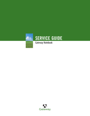 Page 1SERVICE GUIDE
Gateway Notebook 