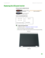 Page 43Replacing the LCD panel inverter www.gateway.com
39
Replacing the LCD panel inverter
Tools you need to complete this task:
Screws removed during this task:
To replace the LCD panel inverter:  
1Complete the steps in “Preparing the notebook” on page 5.
2Open the LCD panel to the fully open position.
3Remove the six rubber inserts from the front of the LCD panel assembly.
Flat-blade driver Scribe or non-marring tool- OR -
Phillips #0 screwdriver
6 chrome (LCD panel assembly)2 chrome (bracket)
Rubber...