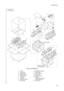 Page 212F8/2F9/2GA-4
1-2-3 Figure 1-2-2 Unpacking
Unpacking.
 

 




 
 


	
 


30/31 ppm printer
35/37 ppm printer
45/47 ppm printer
1. Printer
2. Outer case
3. Bottom pad L
4. Bottom pad R
5. Machine cover
6. Top pad L
7. Top pad R
8. Accessory spacer
9. Plastic bag10. Installation guide etc.
11. Plastic bag
12. Toner container
13. Power cord
14. Waste toner box
15. Leaflet
 (30/35/45 ppm printer 
[EUR model] only)
16. Cassette lid
Downloaded From ManualsPrinter.com Manuals 