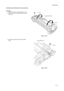 Page 872F8/2F9/2GA
1-5-15 (2) Detaching and refitting the fuser heater lamp
Procedure
1. Remove the fuser unit (See page P.1-5-14).
2. Remove the two screws and then open the 
fuser unit.
Figure 1-5-19
3. Remove the screw form the fuser heater 
lamp.
Figure 1-5-20
Screw
Fuser upper housing
Screw
Screw Fuser heater lamp
Downloaded From ManualsPrinter.com Manuals 