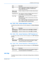 Page 35COMMAND CENTER Pages
Operation Guide 31
FA X  /  i - FA X  >  i - FA X  >  D o m a i n Restrictions > General
The table below provides a summary of the items displayed on the  Domain Restictions  
page.
FA X  /  i - FA X  >  i - FA X  >  D o m a i n  R e s t rictions > SMTP Restriction List
The table below provides a summary of the items displayed on the  SMTP Restriction 
List  page.
FA X  /  i - FA X  >  i - FA X  >  D o m a i n  R e s t rictions > POP3 Restriction List
The table below provides a...