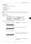 Page 2558
8-67
Default Setting (System Menu)
Copy Settings
The following settings are available for copying functions.
• Photo Processing …8-67
• Paper Selection …8-68
• Auto Paper Selection …8-69
• Auto % Priority …8-70
• Select Key Set …8-71
NOTE: If user login administration is enabled, you can only change the settings by logging in with administrator 
privileges.
Photo Processing
Set the resolution for copying a photo.
Use the procedure below to set Photo Processing. 
1In the Sys. Menu/Count. menu, press the...