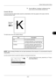 Page 2858
8-97
Default Setting (System Menu)
8Press the OK key. Completed.  is displayed and the 
screen returns to the Send/Box Density menu.
Correct. Bk Line
Correct fine black lines (black streaks caused by contamination), which may appear on the copies, when the 
document processor used. 
The table below shows the available settings.
NOTE: Using Correcting Fine Black Line can impair reproduction  of fine characters. It is recommended to keep the 
default ([Off]).
Use the procedure below to specify the...