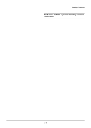 Page 1405-6
Sending Functions
NOTE: Press the Reset key to reset the settings selected in 
Function Menu.
Downloaded From ManualsPrinter.com Manuals 