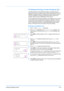 Page 120
Using the Operation Panel7-23
Private/Stored (Printing a Private Print/Stored Job)
In private printing, you can specify that a job is not printed until you 
release the job from the operation panel. When sending the job from the 
application software, specify a 4-digit access code in the printer driver. 
The job is released for printing by entering the access code on the 
operation panel ensuring confidentiality of the print job.
In the stored job mode, access codes are not mandatory, but can be set 
on...