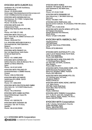 Page 79is a trademark of Kyocera Corporation
2008
Downloaded From ManualsPrinter.com Manuals 